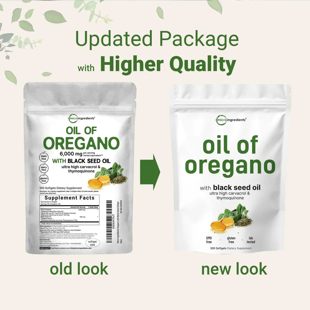 Oregano Oil with Black Seed Oil  Powerful Immune Support