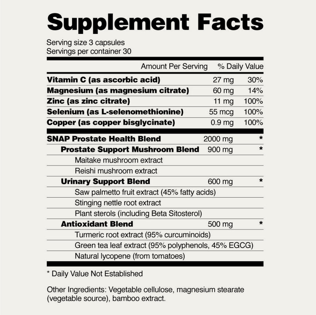 Snap Supplements Extra Strength Prostate & Bladder Health Support, Dietary Supplements