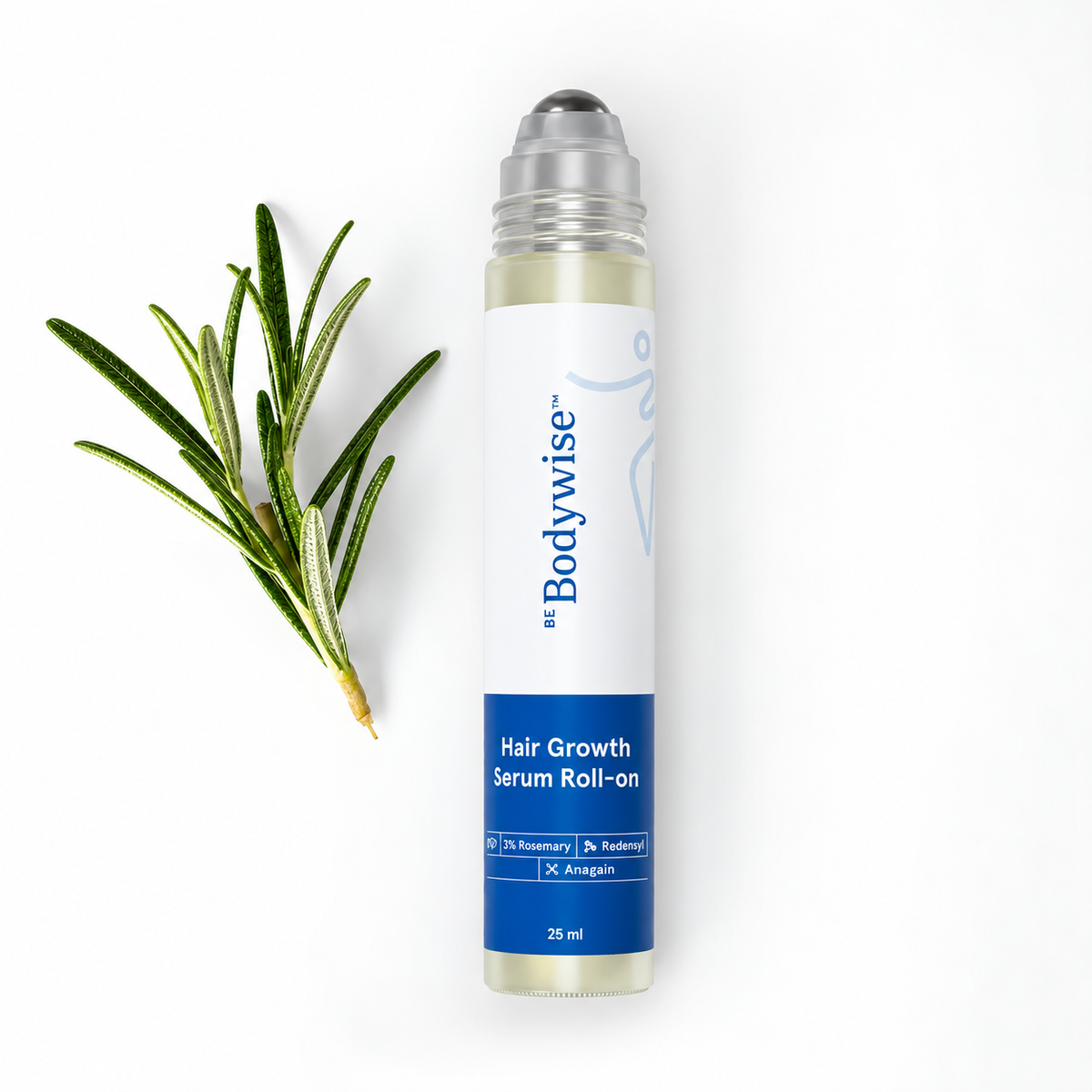 Bodywise Advanced Hair Growth Serum Roll On- For Hair Thinning, Herbal- (25ml)