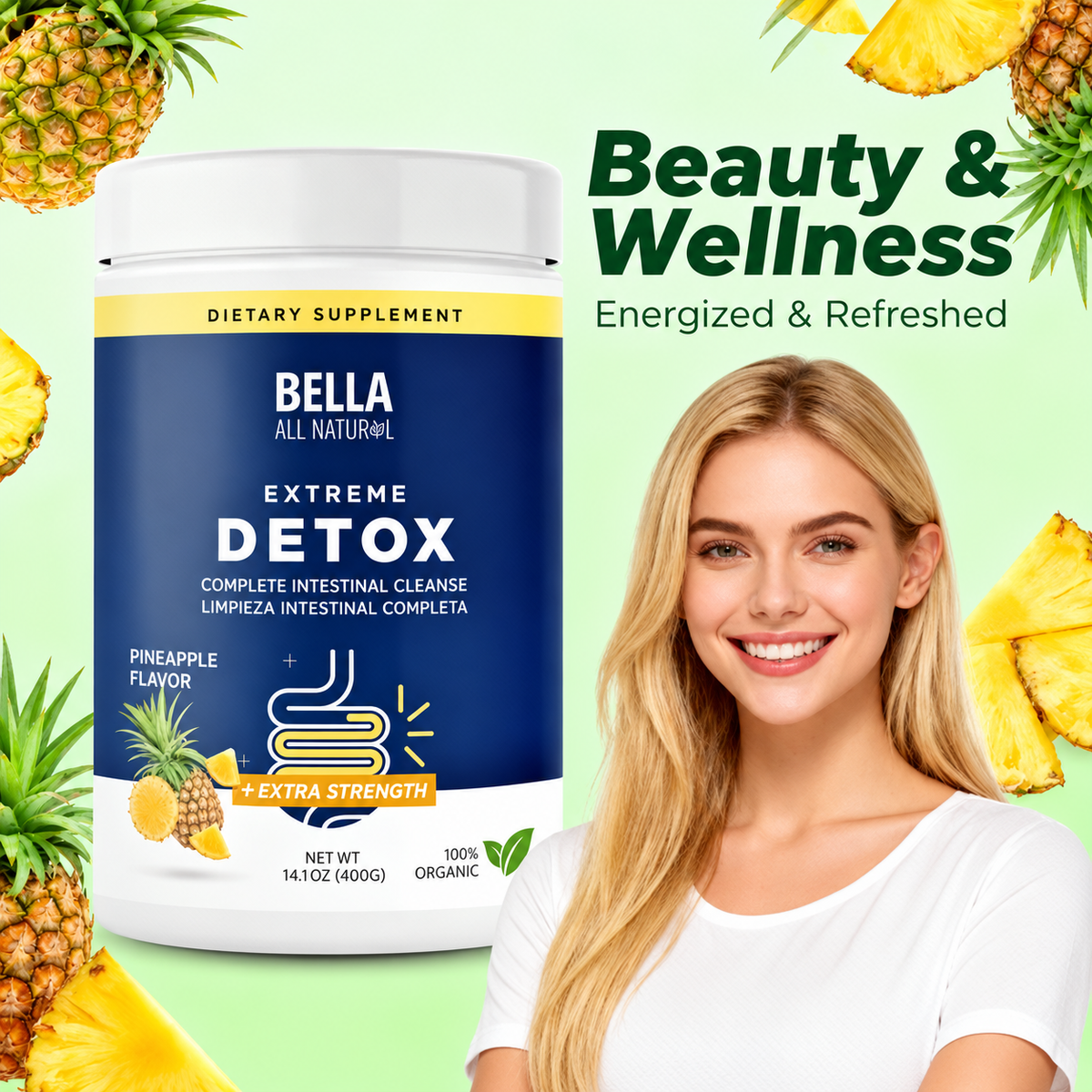 Extreme Detox Powder (Pineapple) – Sleep Balance, Detox & Skin Radiance
