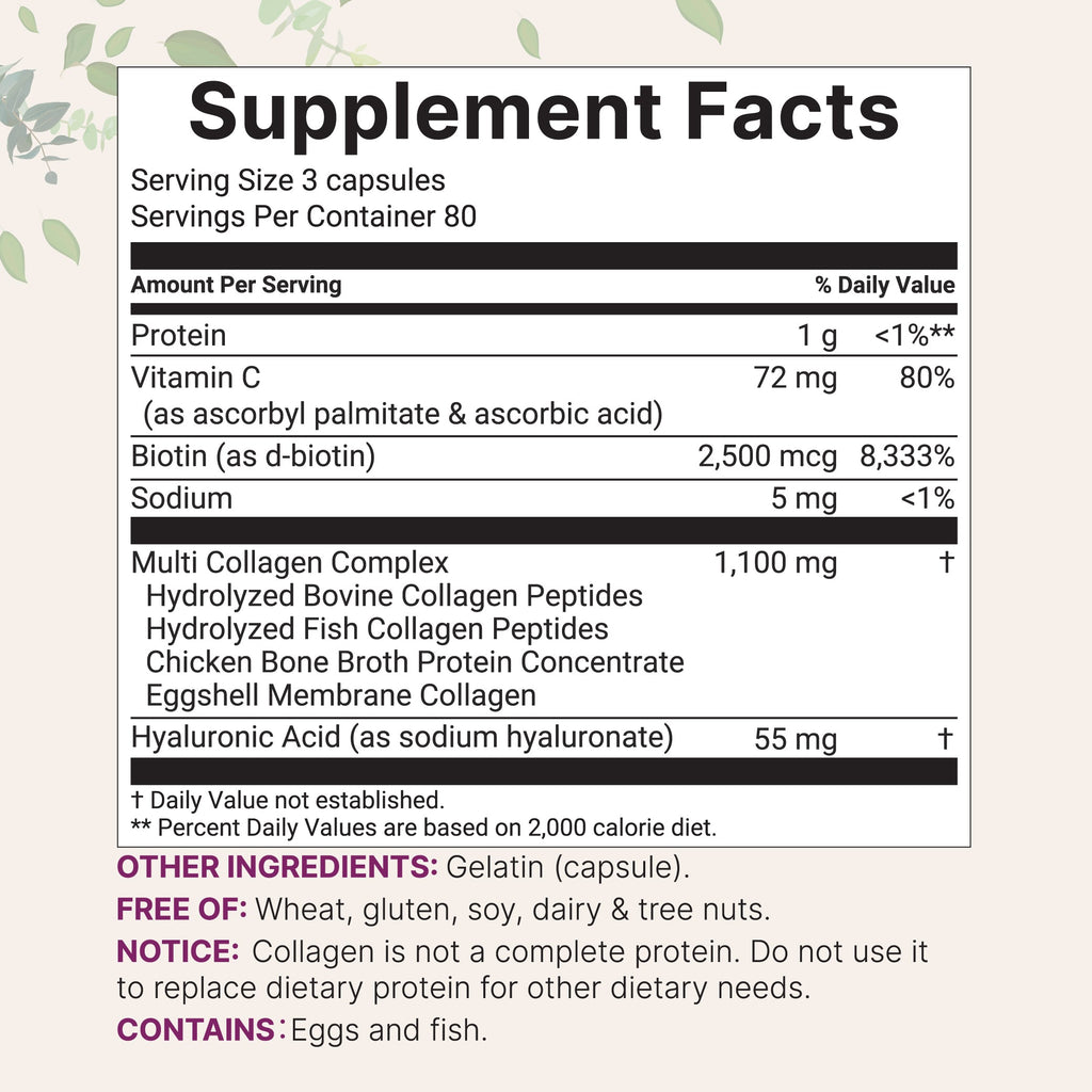 Micro Ingredients Multi Collagen Complex, 240 Capsules