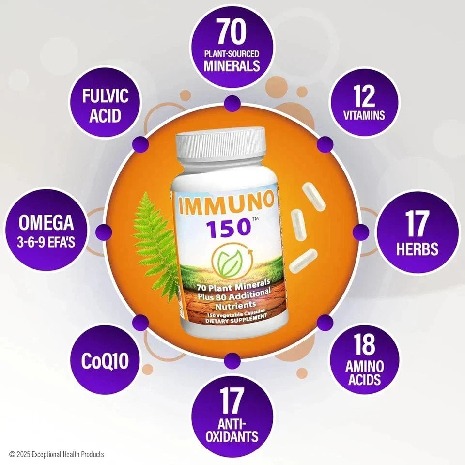 Immuno 150, Immune Support Supplement, Packed with 70 Plant Minerals, 13 Essenti