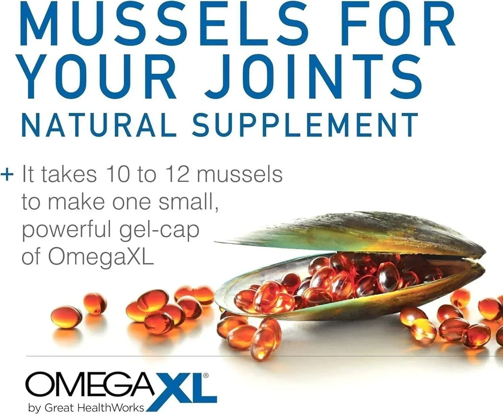 3pk Omega XL 120 Capsules Green Lipped Mussel Omega-3 Joint Relief New