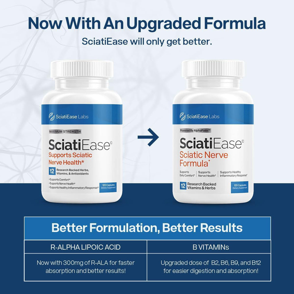 SciatiEase Labs Sciatic Ease Nerve Formula - Nervous System Health, Antioxidant
